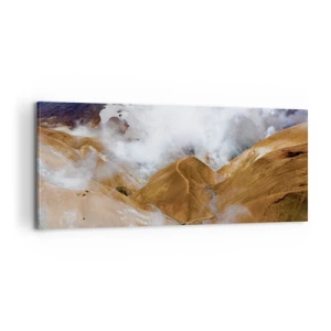 Obraz na płótnie - Surowa uroda Islandii - 100x40 cm