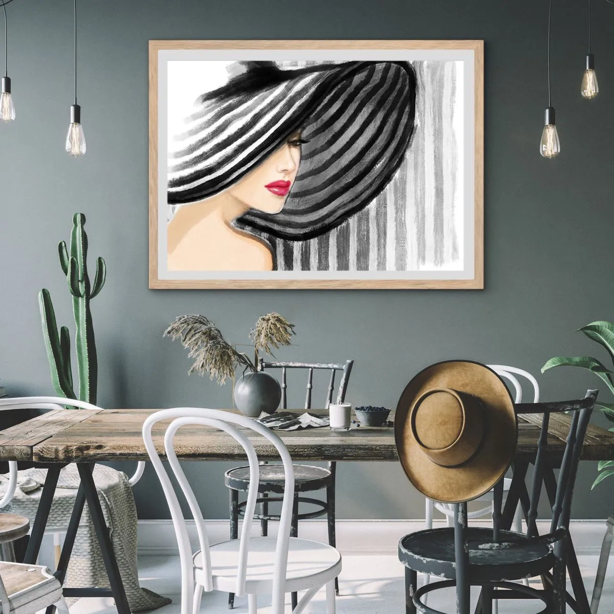 Plakat w ramie jasny dąb - Gdzie ciebie szukać? - 50x40 cm