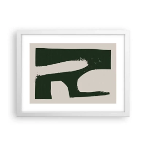 Plakat w białej ramie - Zatoki bieli - 40x30 cm