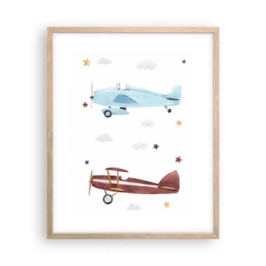 Plakat w ramie jasny dąb - Panie pilocie, czekamy! - 40x50 cm