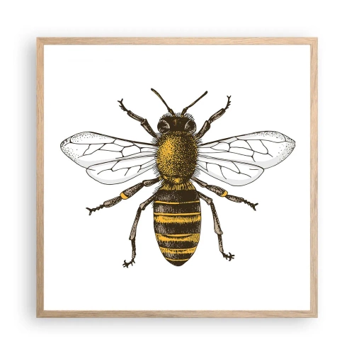 Plakat w ramie jasny dąb - Piękna i dobra - 60x60 cm