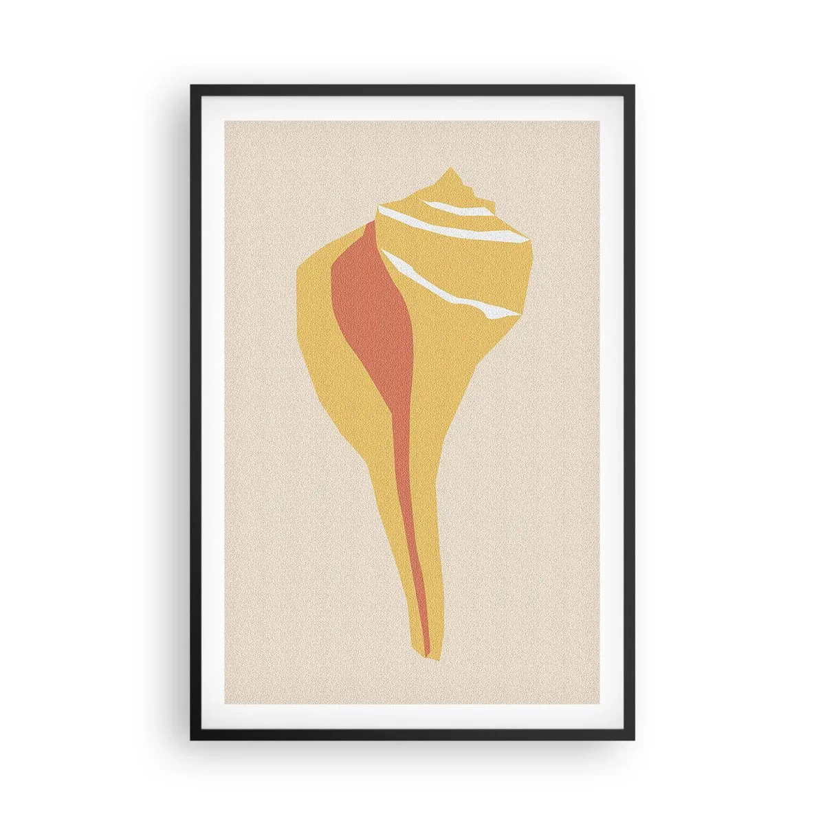 Plakat w czarnej ramie - Abstrakcja organiczna – wzrost - 61x91 cm