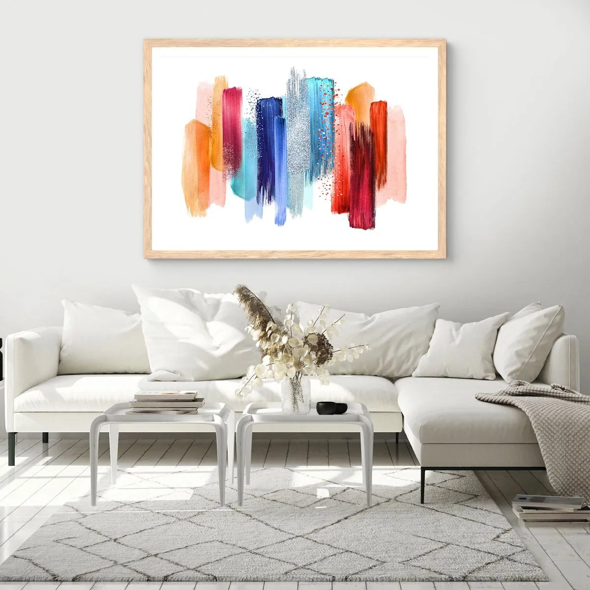 Plakat w ramie jasny dąb - W górę i w dół  - 100x70 cm