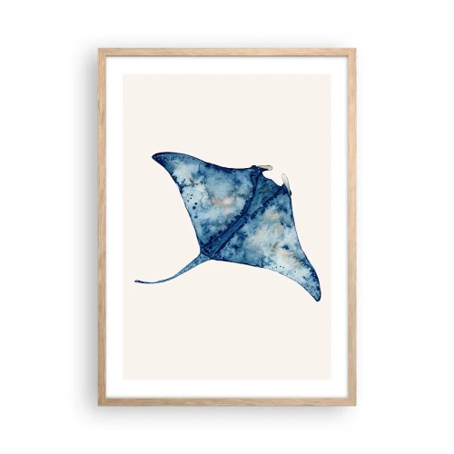 Plakat w ramie jasny dąb - Życie w błękicie - 50x70 cm