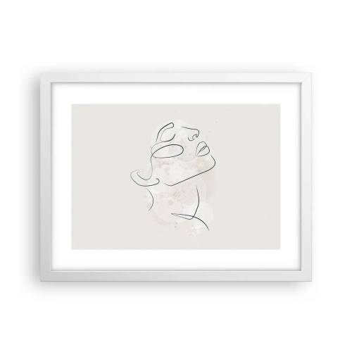 Plakat w białej ramie - Zarys marzenia - 40x30 cm