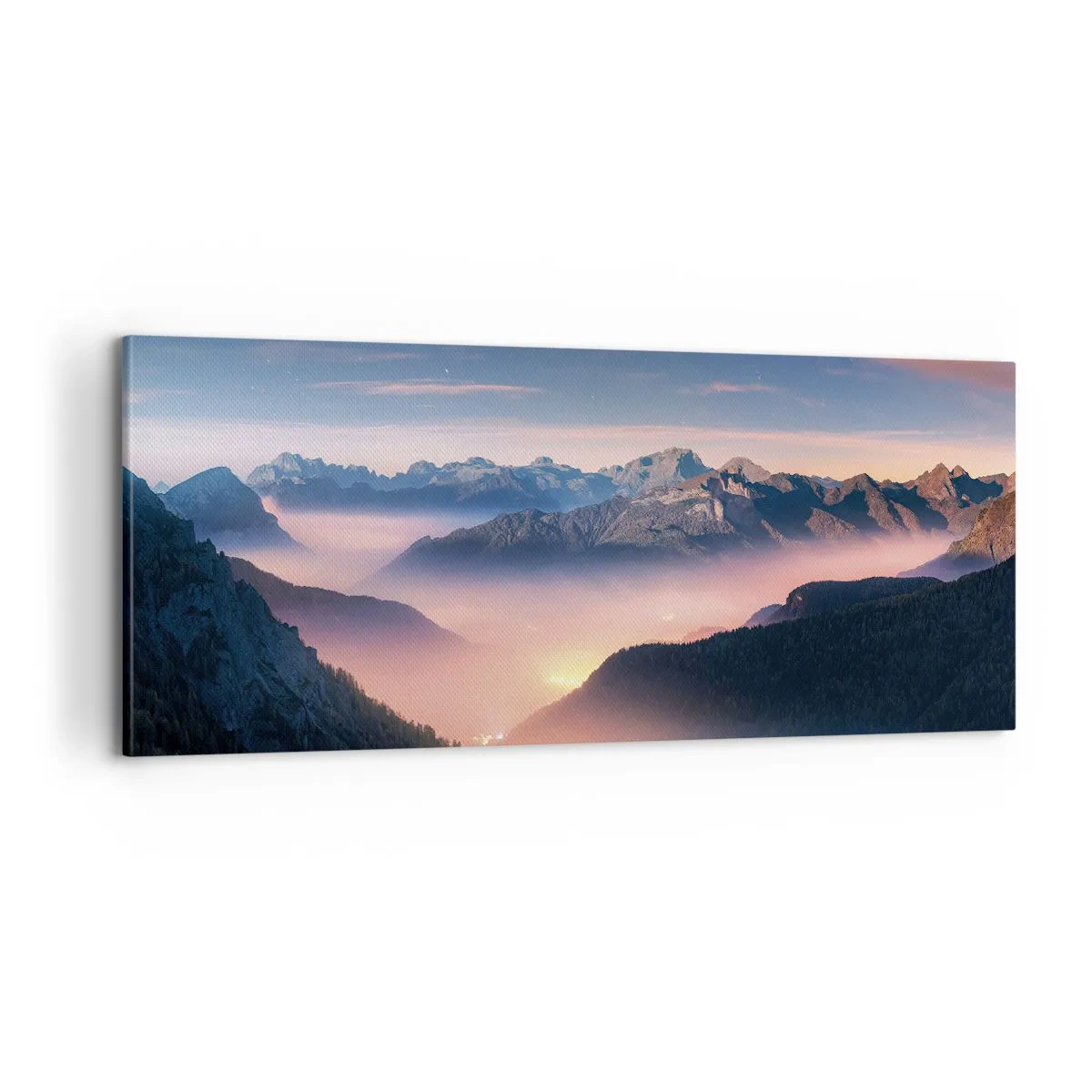 Obraz na płótnie - Światło w dolinach - 100x40 cm