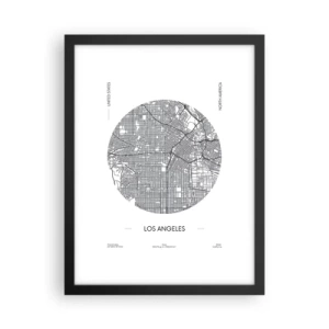 Plakat w czarnej ramie - Anatomia Los Angeles - 30x40 cm