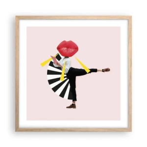 Plakat w ramie jasny dąb - Surrealistyczny pop-art - 50x50 cm