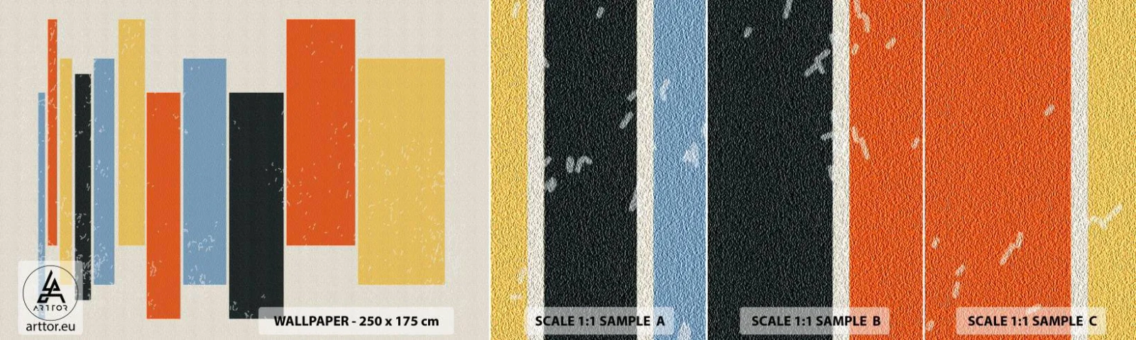 Fototapeta Próbka Standard Eco - Zapis muzyki - Minimalizm, Prostokąty, Kształty - 100x30 cm