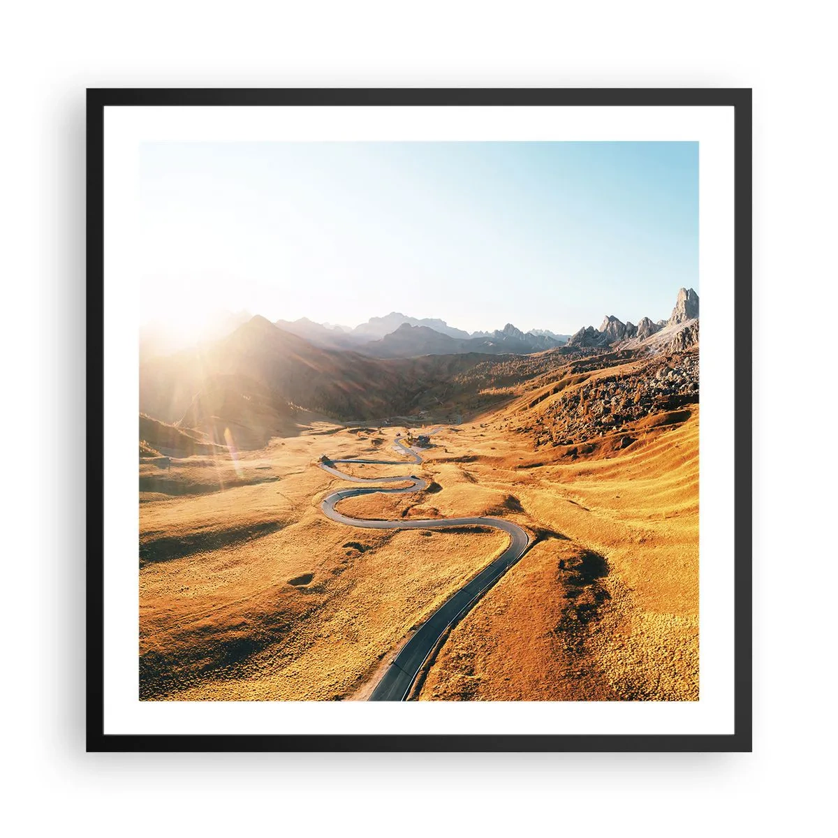 Plakat w czarnej ramie - W złotej dolinie - 60x60 cm