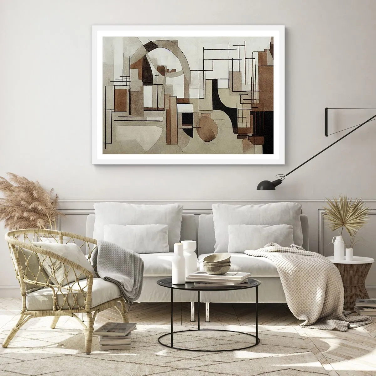 Plakat w białej ramie - Pejzaż miejski 2.0 - 70x50 cm