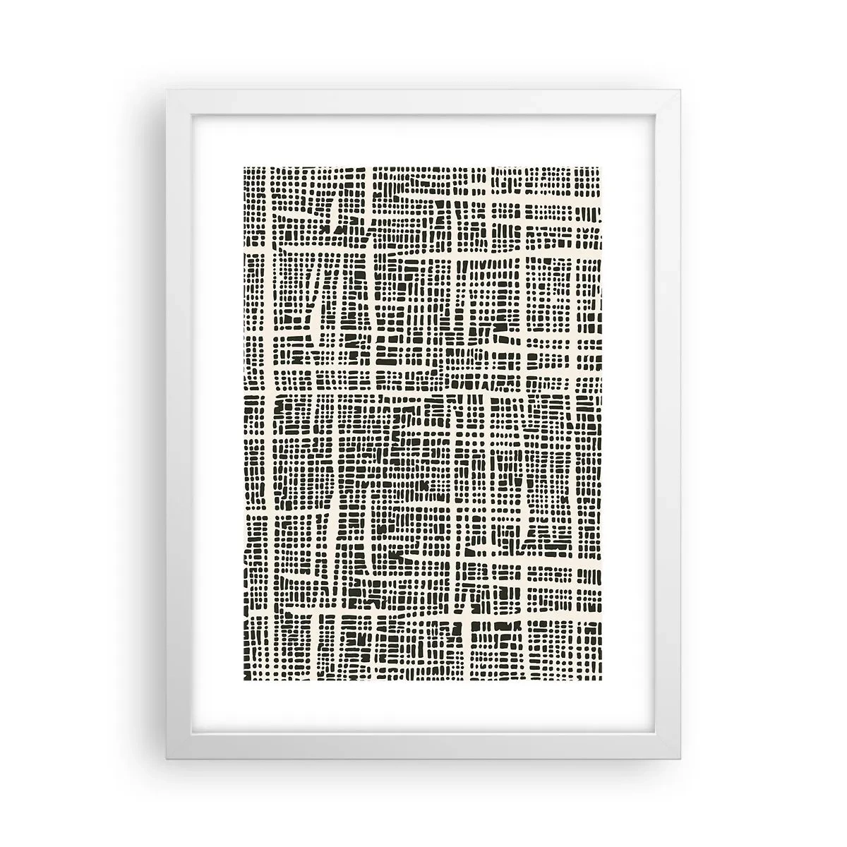 Plakat w białej ramie - Kompozycja utkana - 30x40 cm