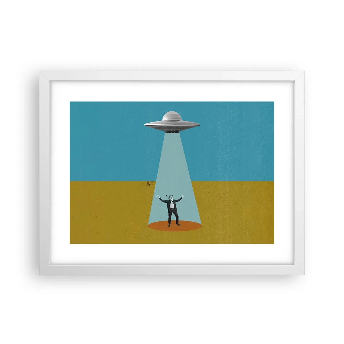 Plakat w białej ramie - Bliskie spotkanie - 40x30 cm