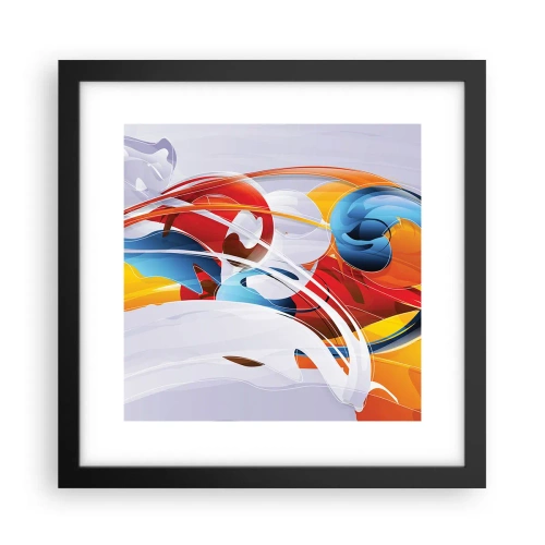 Plakat w czarnej ramie - Taniec żywiołów - 30x30 cm