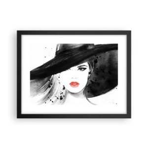 Plakat w czarnej ramie - Dama w czerni - 40x30 cm
