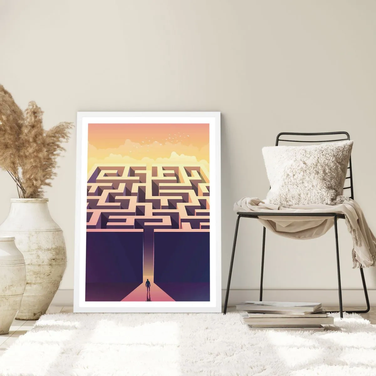 Plakat w białej ramie - Czas decyzji - 70x100 cm