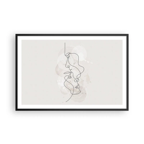 Plakat w czarnej ramie - Splątani w uścisku - 91x61 cm