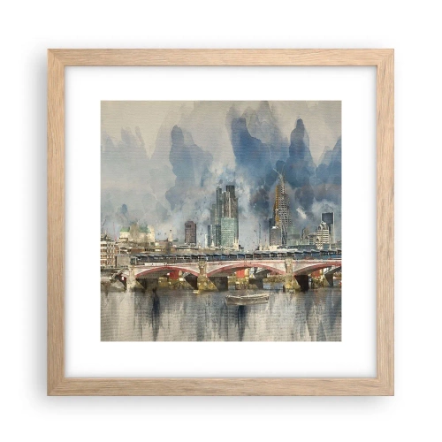 Plakat w ramie jasny dąb - Londyn w całej okazałości - 30x30 cm