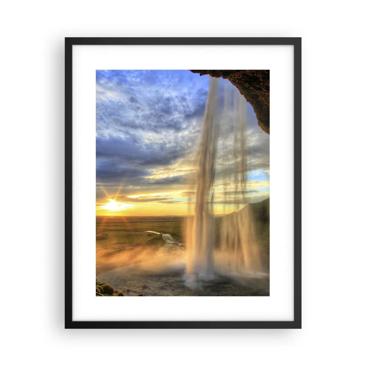 Plakat w czarnej ramie - Świat za zasłoną kropel - 40x50 cm