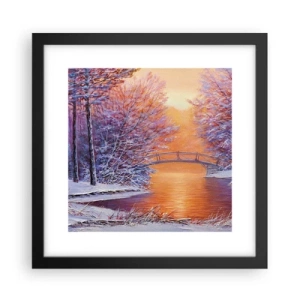 Plakat w czarnej ramie - Spotkajmy się tu - 30x30 cm