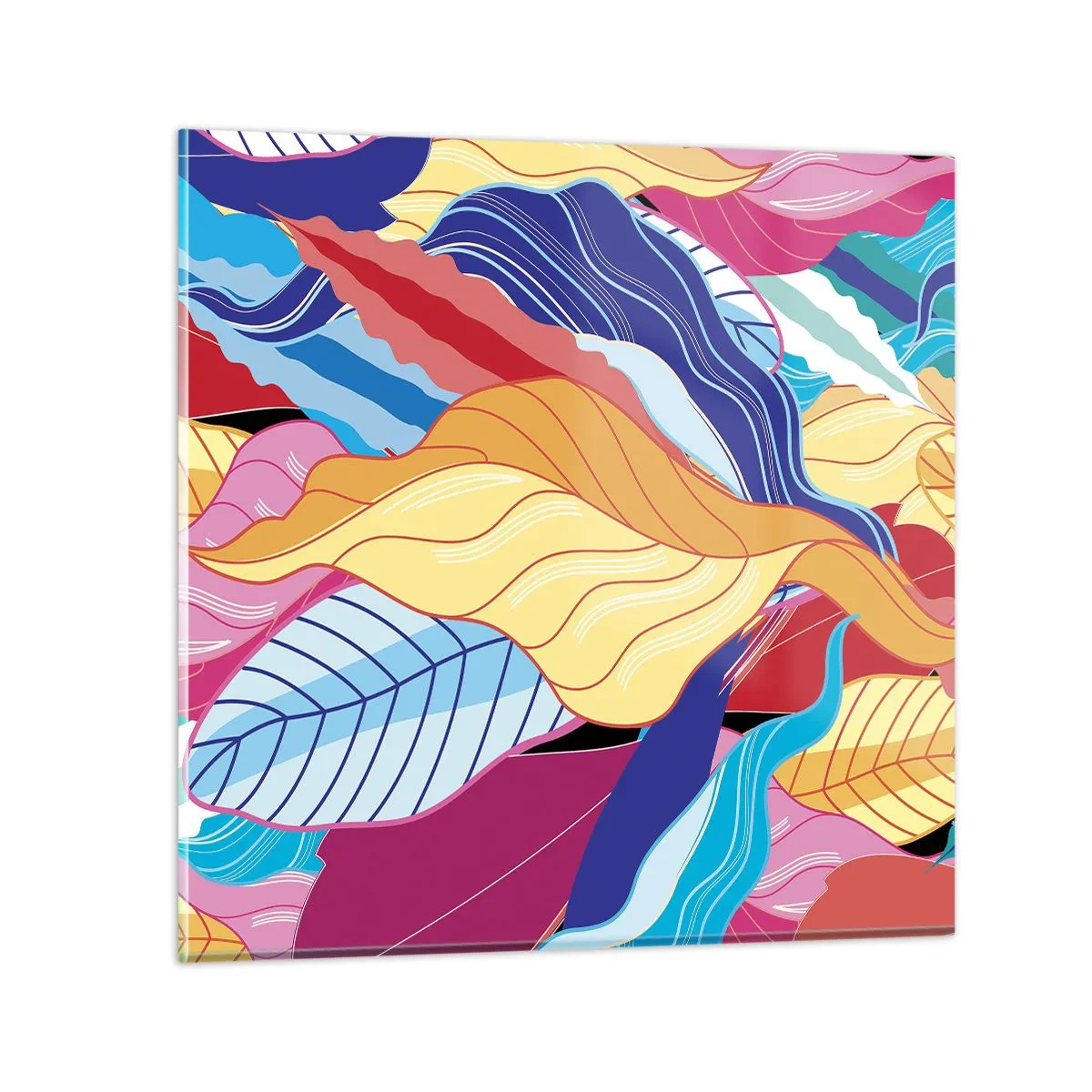 Obraz na szkle - Kolorowy bałagan - 40x40 cm