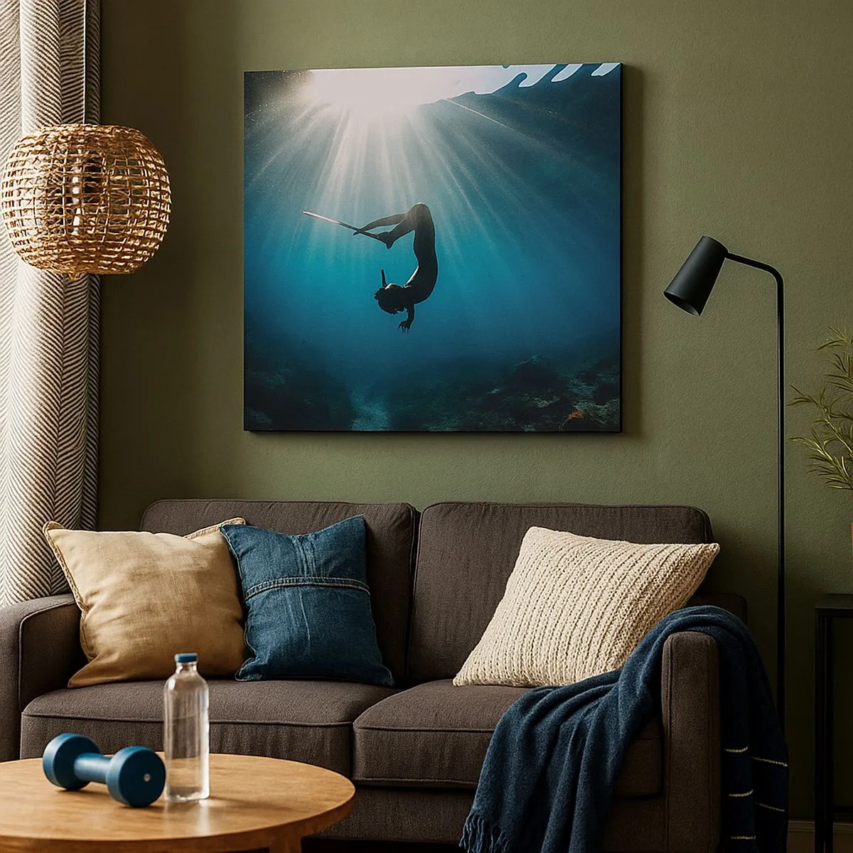 Obraz na płótnie - Podwodny taniec - 30x30 cm