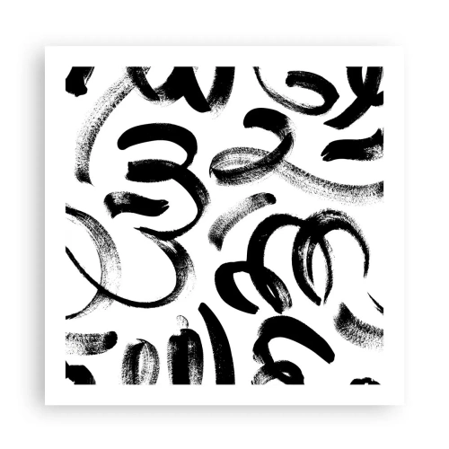 Plakat - Czarno na białym - 60x60 cm