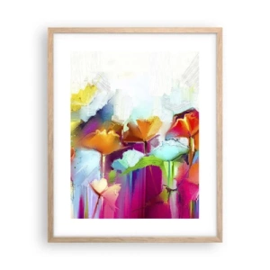 Plakat w ramie jasny dąb - Tęcza zakwitła - 40x50 cm