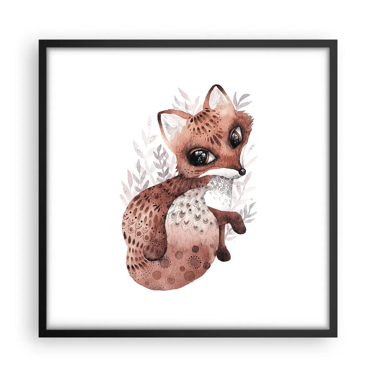 Plakat w czarnej ramie - Tylko pokochać - 50x50 cm