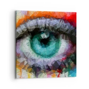 Obraz na płótnie - Krystaliczny oczu blask - 70x70 cm