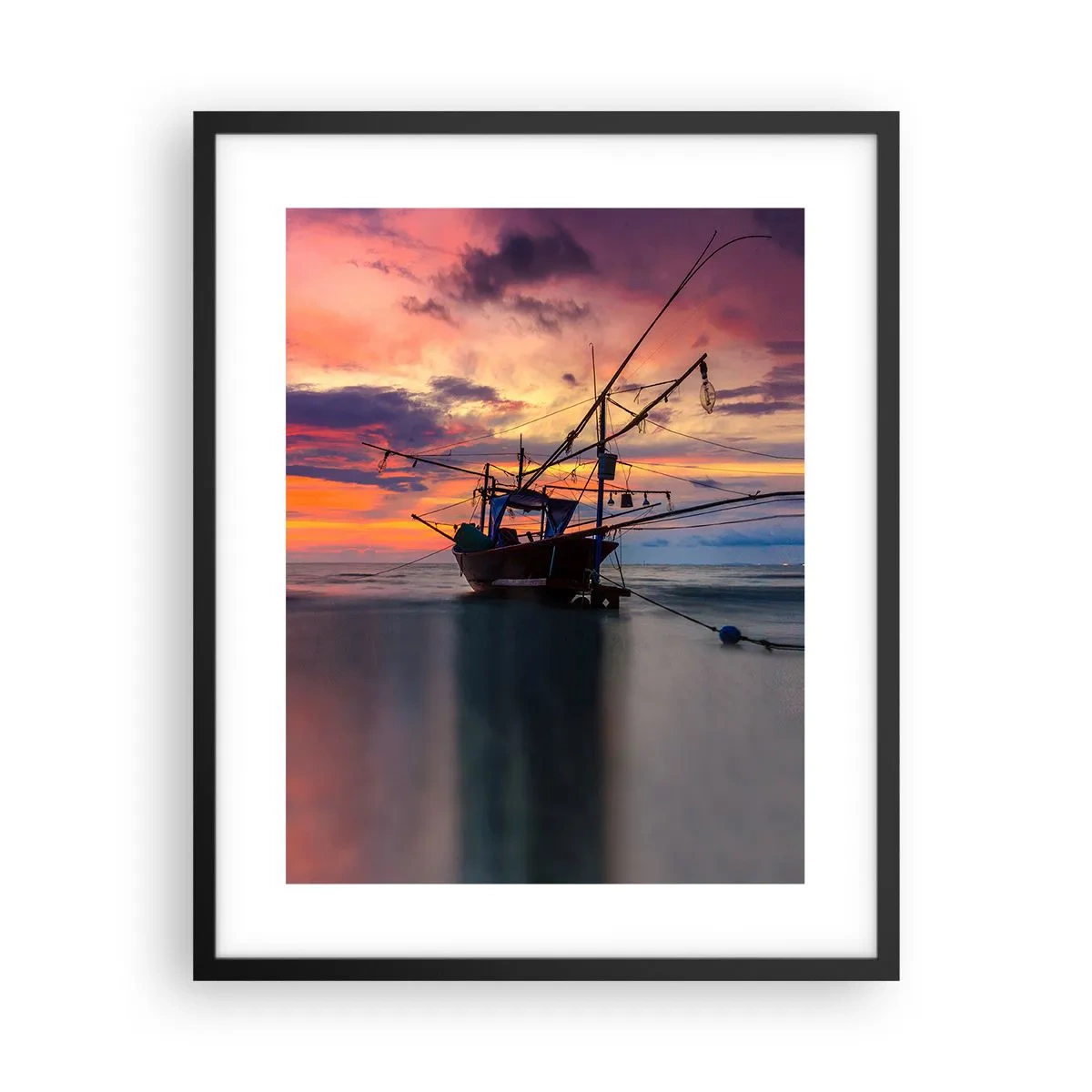Plakat w czarnej ramie - Egzotyczny wieczór - 40x50 cm