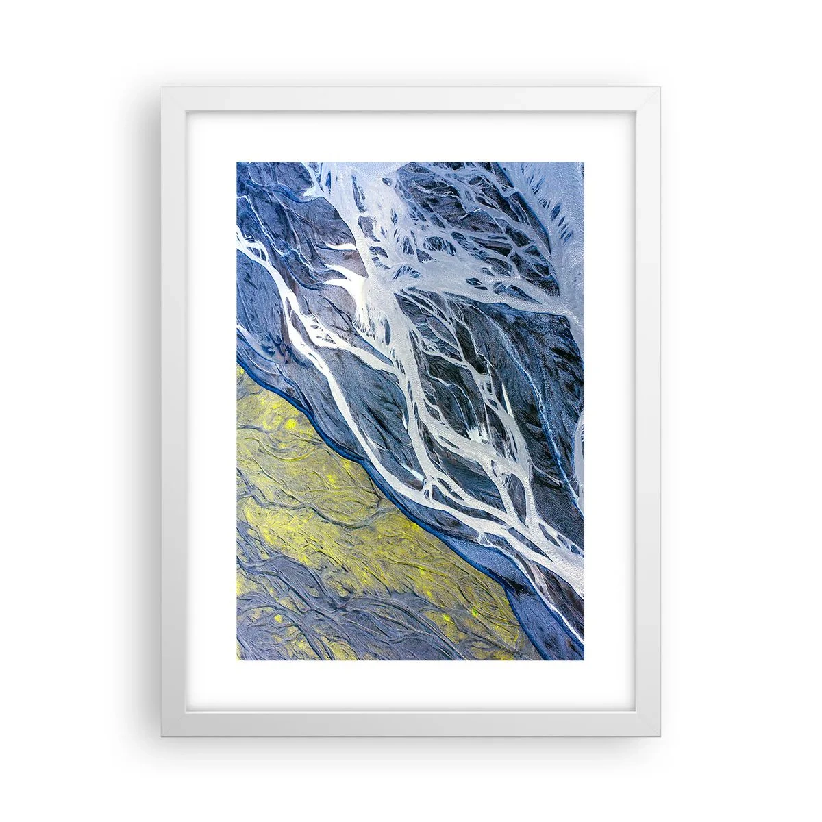 Plakat w białej ramie - Naskalne malowidła natury - 30x40 cm