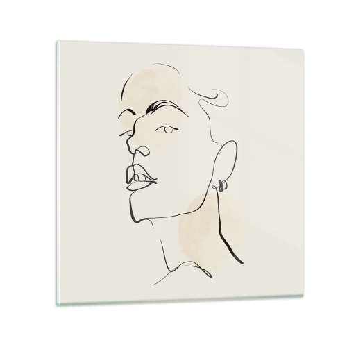 Obraz na szkle - Dumne spojrzenie - 70x70 cm