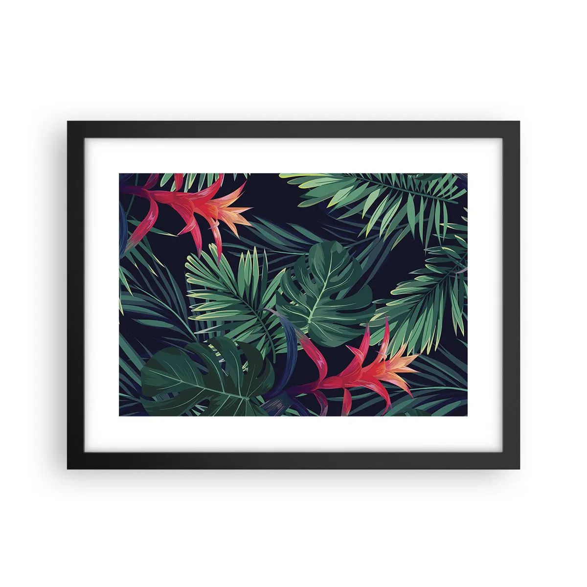 Plakat w czarnej ramie - Zapłonąć w zieleni - 40x30 cm