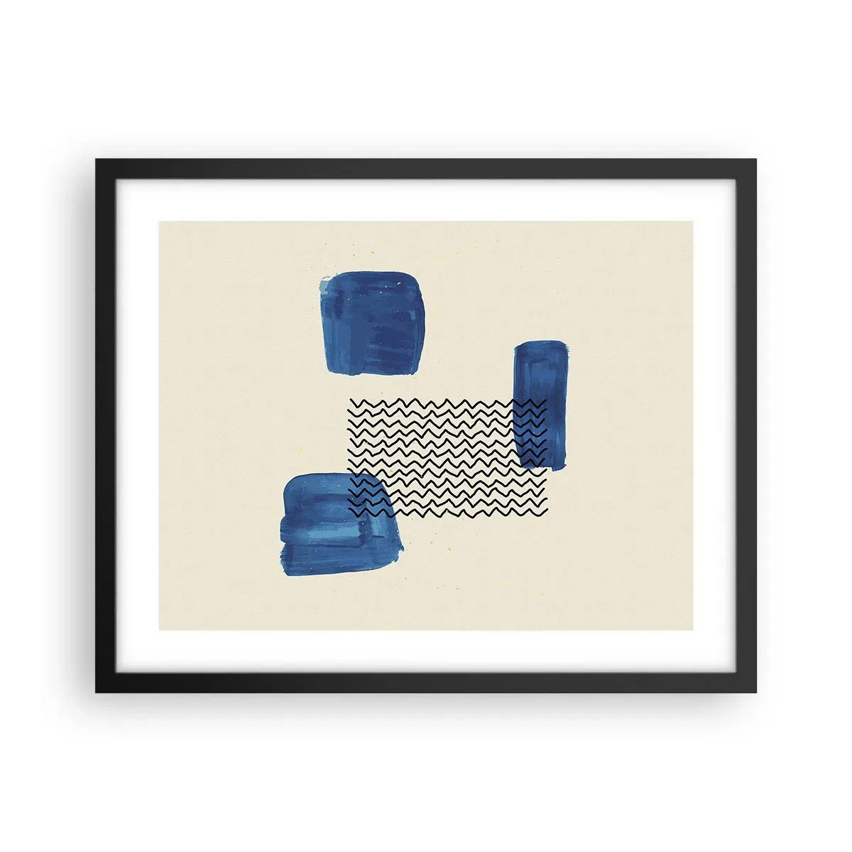 Plakat w czarnej ramie - Abstrakcyjny kwartet - 50x40 cm