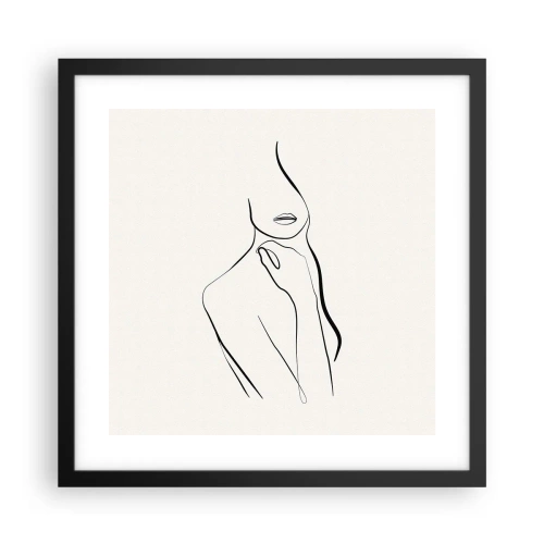Plakat w czarnej ramie - Fala melancholii - 40x40 cm