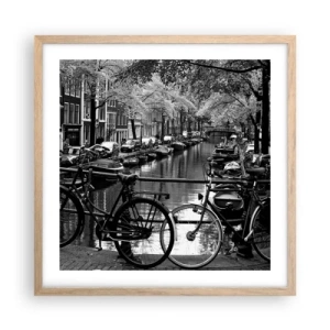 Plakat w ramie jasny dąb - Bardzo holenderski widok - 50x50 cm