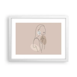 Plakat w białej ramie - Ikona dziewczęcości - 40x30 cm