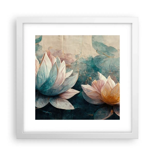 Plakat w białej ramie - Gwiazdy jeziora - 30x30 cm