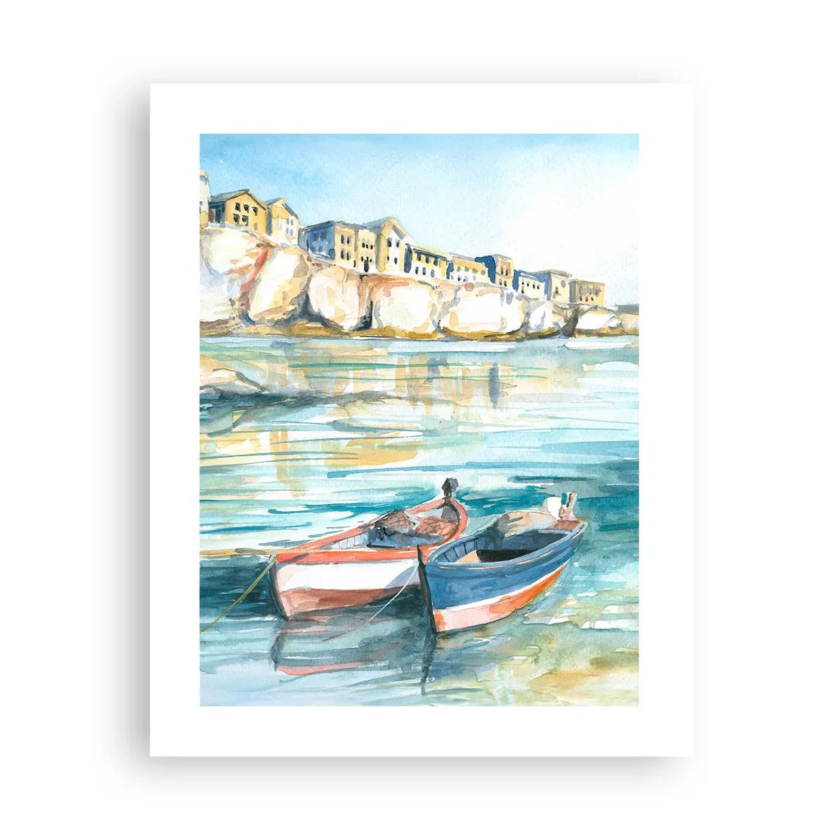 Plakat - Pejzaż w lazurze - 40x50 cm