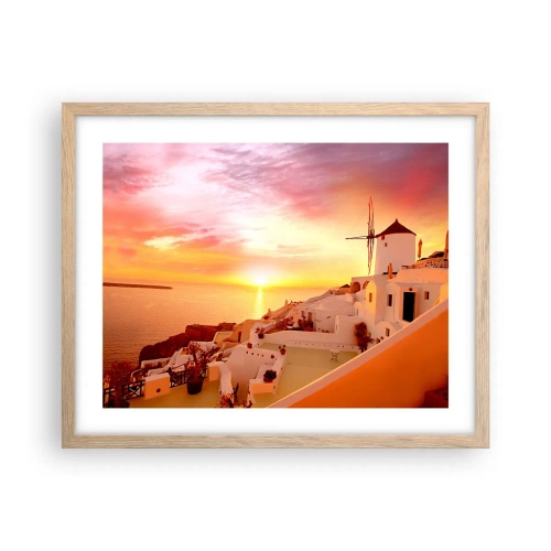 Plakat w ramie jasny dąb - Rozpłynąć się w bieli i złocie - 50x40 cm