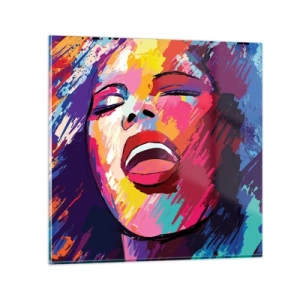 Obraz na szkle - Wyśpiewać całe życie - 30x30 cm