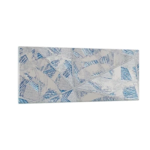 Obraz na szkle - W szaroniebieskim labiryncie - 100x40 cm