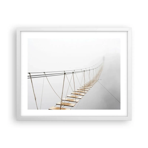 Plakat w białej ramie - Dokąd cię zaprowadzi? - 50x40 cm