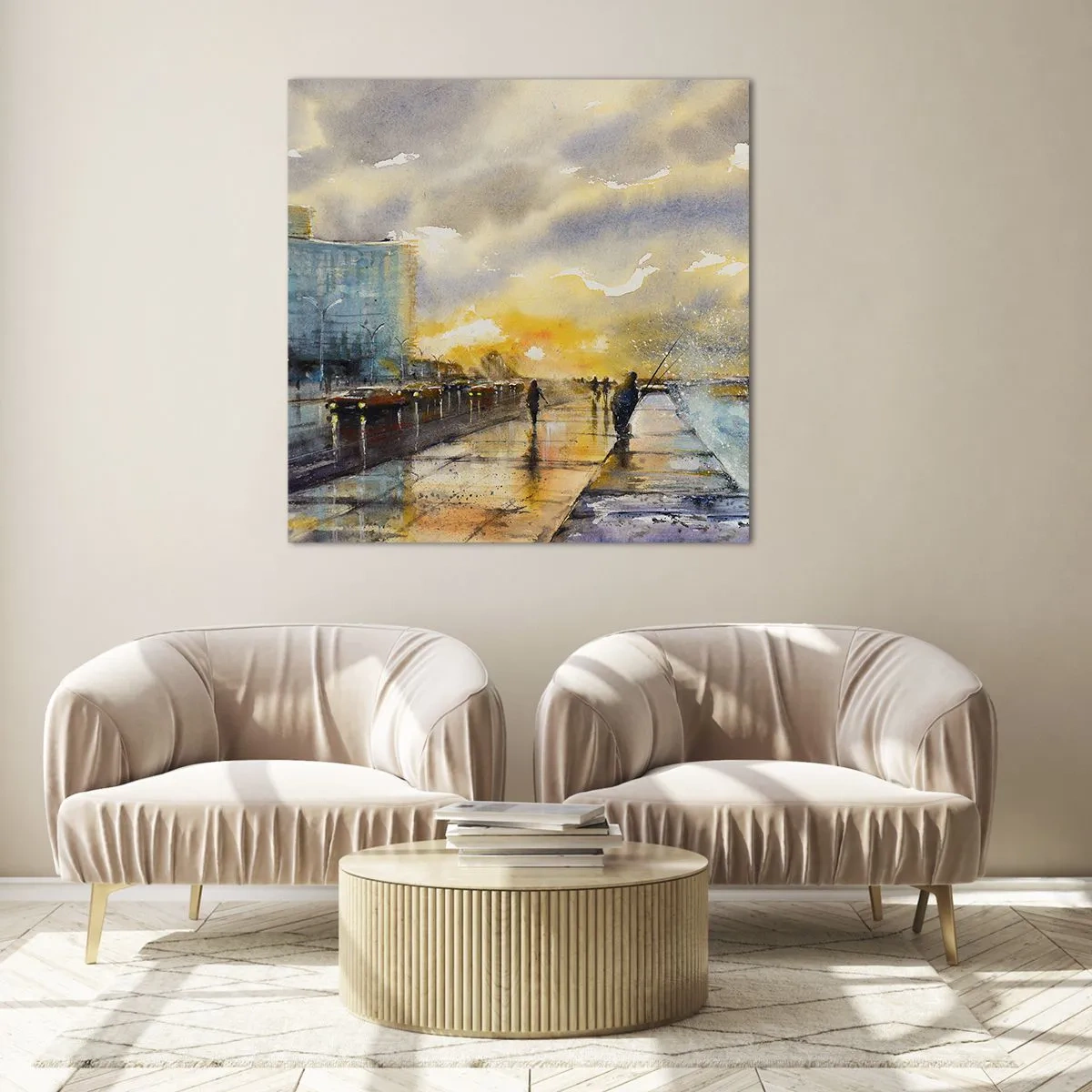 Obraz na szkle - Życie na brzegu - 30x30 cm