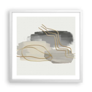 Plakat w białej ramie - Trwanie i ruch - 50x50 cm