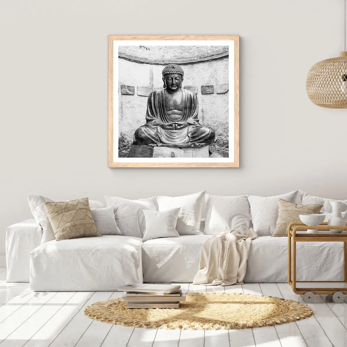 Plakat w ramie jasny dąb - U źródeł spokoju - 40x40 cm