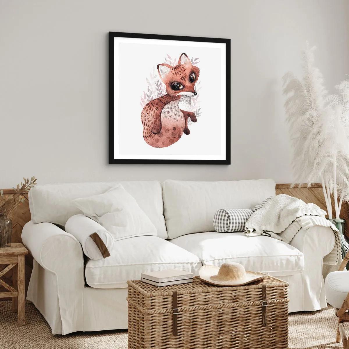 Plakat w czarnej ramie - Tylko pokochać - 40x40 cm