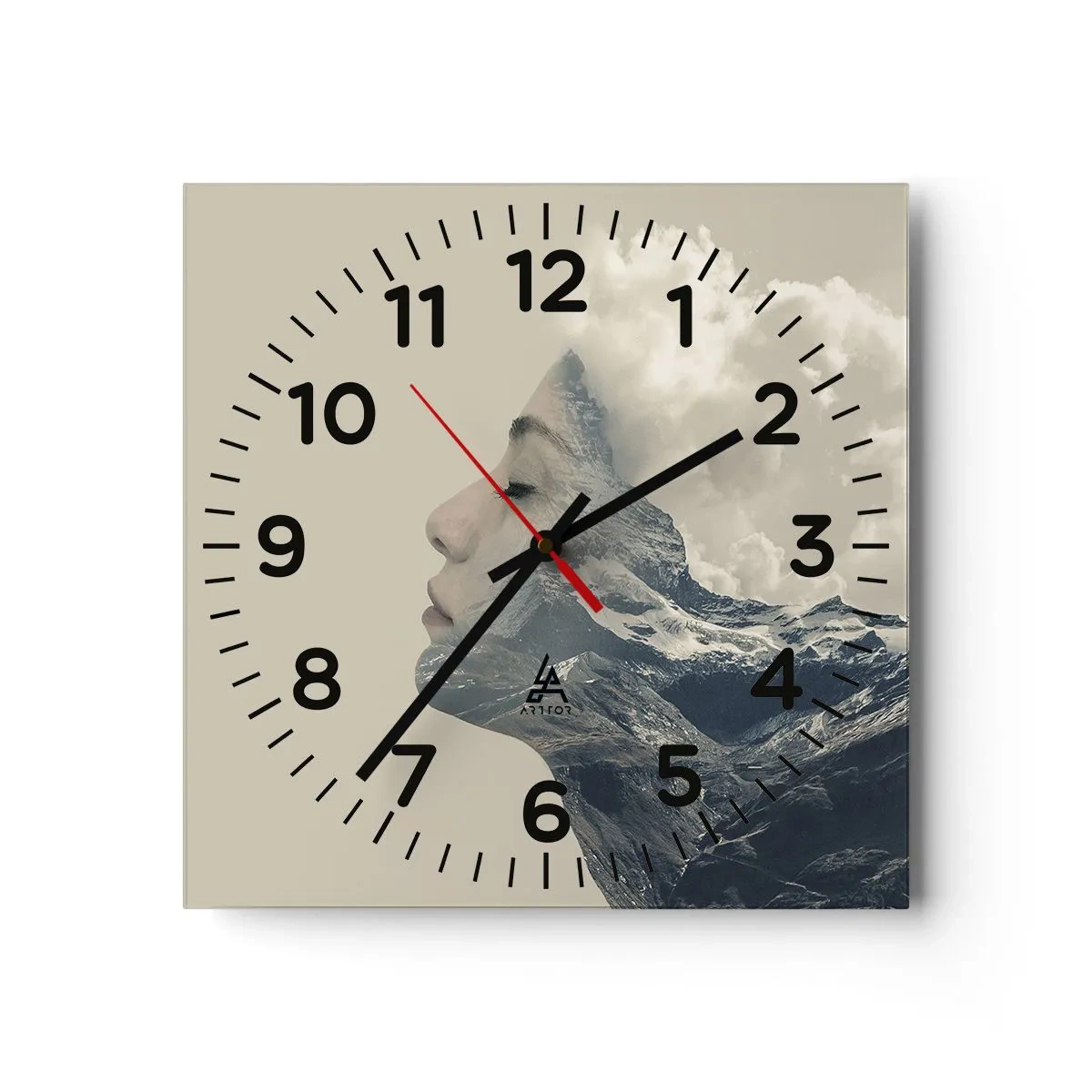 Zegar ścienny - Uroda żywiołów - 30x30 cm