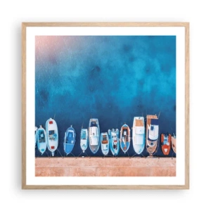 Plakat w ramie jasny dąb - W jednym rzędzie - 60x60 cm